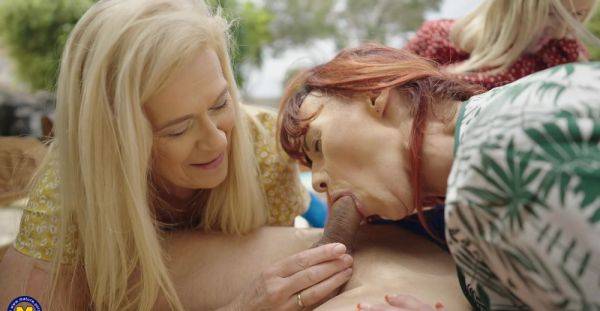 Busty old sluts work cock together in sunny group scenes - alphaporno.com on poweredporn.com