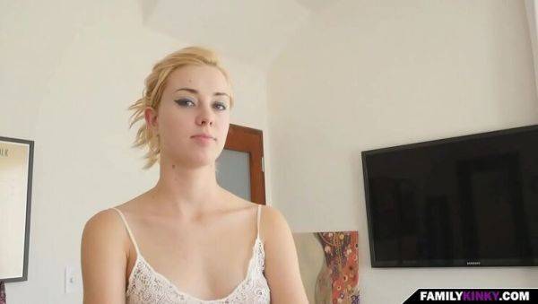 Blonde teen Haley Reed gives step sis a hot POV blowjob - veryfreeporn.com on poweredporn.com