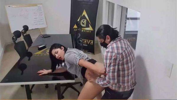 Office Boss Gets Wild Fuck From Coworker After Work Meeting - Martinasmith - porntry.com on poweredporn.com