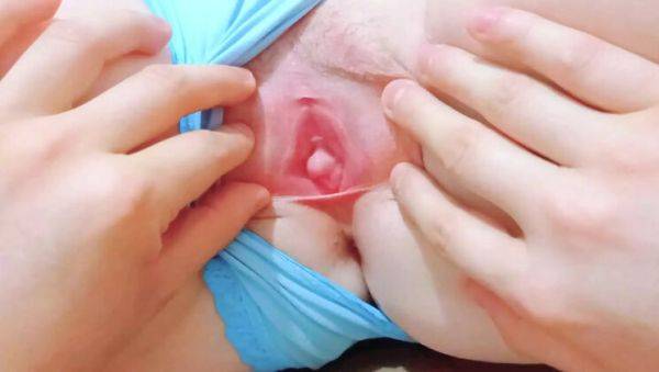 Extreme Close-Up: Cute Virgin Girl Spreads Tight Pink Pussy Wide Open - porntry.com - Russia on poweredporn.com