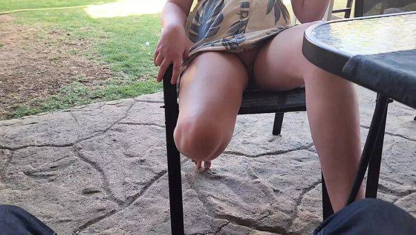 Blonde MILF Flashes Pussy in Public - Amateur Outdoor Sex & Jerk Off - veryfreeporn.com on poweredporn.com