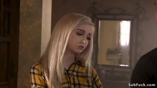 Blonde Lexi Lore tied up and gagged by Seth Gamble's big cock - rough BDSM fuck - xxxfiles.com on poweredporn.com