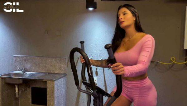 Hot Latina MILF Salome Gil Gets Face Fucked by Young Neighbor on Terrace - Big Booty, Deep Throat - veryfreeporn.com on poweredporn.com