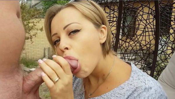 Hot MILF Bighook sucks big cock outdoors and swallows cum - Hardkiss81 creampie - xxxfiles.com on poweredporn.com