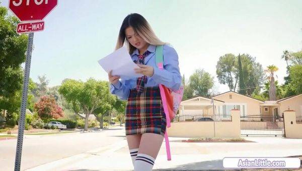 Petite Asian teen Lulu Chu gets fucked hard by her teacher - veryfreeporn.com on poweredporn.com