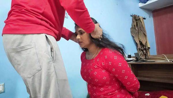 Hot Indian BDSM Girlfriend Tied Up for Rough Blowjob & Romance - veryfreeporn.com - India on poweredporn.com
