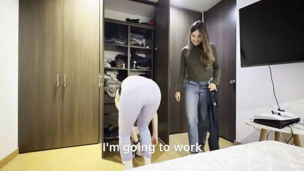 Hot Latina Lesbians in Gym Clothes Arm Wrestle & Ass Grind - xxxfiles.com - Colombia on poweredporn.com