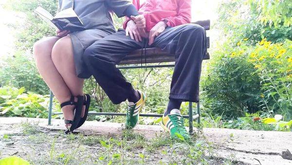 MILF Stepmom Jerks Off Step Son's Hard Cock Until He Cums Outdoor - veryfreeporn.com - Ukraine on poweredporn.com