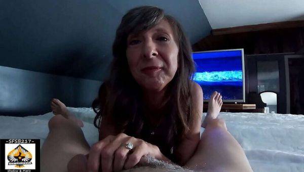 Sexy Milf Marie Sucks Huge Dick and Swallows Cum - Homemade Granny BJ - veryfreeporn.com on poweredporn.com