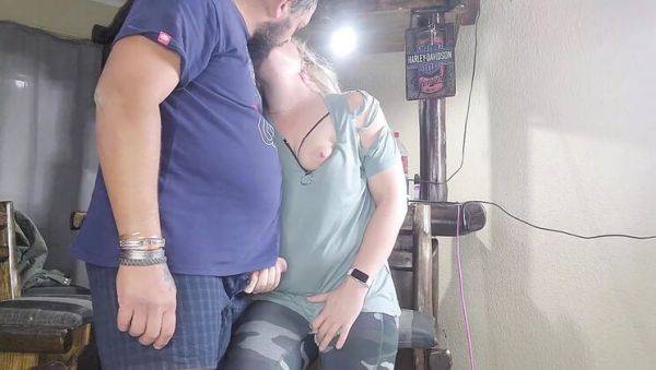 Blonde Stepsis Shows Her Tight Pink Pussy and Takes a Huge Creampie - porntry.com on poweredporn.com