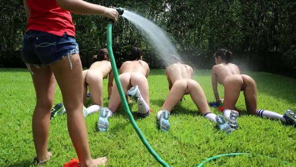 Teen Lesbian Threesome Hazing Ritual - Adrienne Anderson, Nikki Lavay & Nadia Capri - xxxfiles.com on poweredporn.com