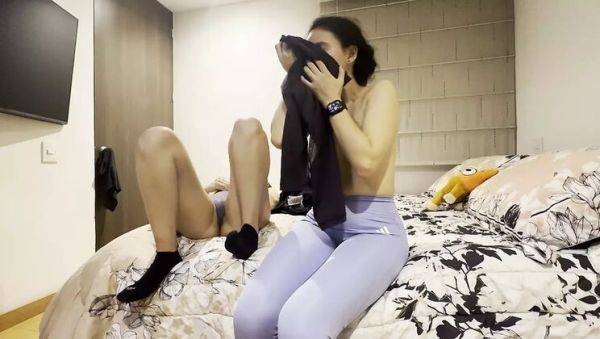 Hot Latina Lesbians Scarlettandc Get Sweaty at Gym, Sniff Feet & Ass Before Cumming Hard - xxxfiles.com on poweredporn.com