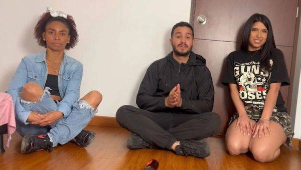 Hot Teen Threesome Spin the Bottle Game - Aften Opal & Celestina Blooms - veryfreeporn.com on poweredporn.com