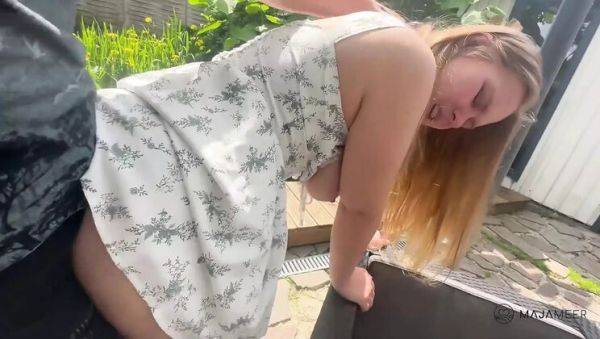 Hot German Amateur Maja Meer Fucks Outdoors in Summer Dress - Big Tits & Creampie - xxxfiles.com - Germany on poweredporn.com