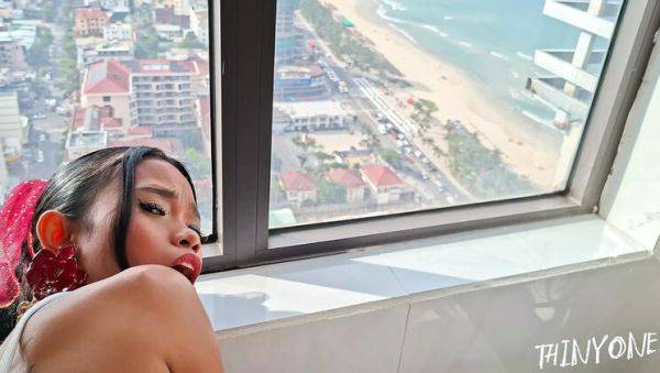 Skinny Asian Teen Shows Her Tiny Pussy Before Taking Huge Cum Load on Her Ass - veryfreeporn.com on poweredporn.com