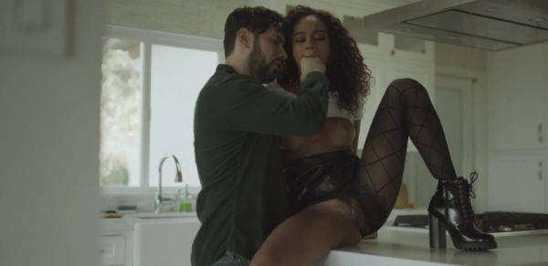 Curly ebony beauty pulls her panties aside for a marvelous fuck - alphaporno.com on poweredporn.com