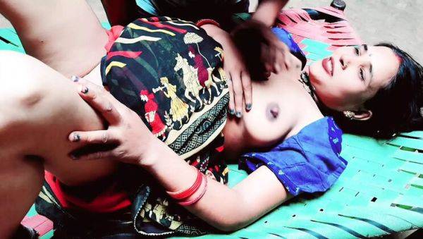 Hot Indian Bhabhi in Saree Fucks Hard - Romantic Outdoor Sex with Big Tits & Tight Pussy - porntry.com - India on poweredporn.com