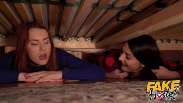 Katy Rose & Charli Red Stuck Under Bed Threesome - Big Cock Blowjob & Wet Pussy Fun - veryfreeporn.com on poweredporn.com