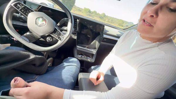 Brunette MILF Kat Aluna Sucks Cock in Car - POV Blowjob & Swallow - veryfreeporn.com on poweredporn.com