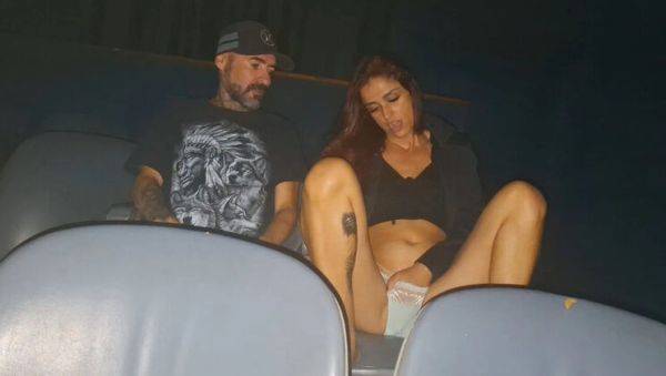 Hot Brazilian Wife Fucks Stranger in Cinema - Cuckold Watches & Cums! - porntry.com - Brazil on poweredporn.com