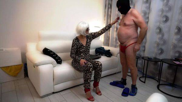 Belgian Wife Dominates Sissy Husband in Humiliating Chastity Cage - Amateur Femdom - veryfreeporn.com - Belgium on poweredporn.com