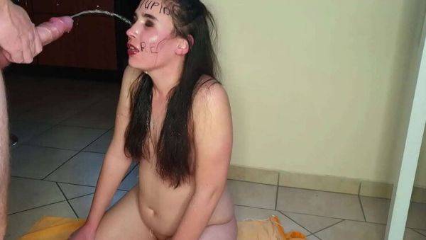 Brutal Face Fuck & Humiliation - Spit, Slap & Piss in Mouth - Kinkybitch69 Gets Dominated - veryfreeporn.com on poweredporn.com