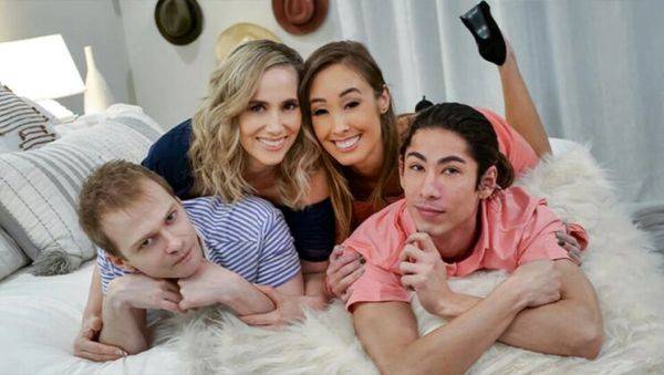 Stepmom Teaches Safe Sex - Hot Orgy with Christy Love & Lilly James - xxxfiles.com on poweredporn.com