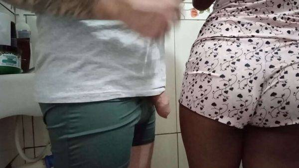 Naughty Maid Catches Me Jerking Off To Porn In The Bathroom - AliceHot & Brenohot Fuck - xxxfiles.com on poweredporn.com