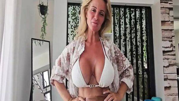 Hot Blonde MILF Candy Samira Gives Rough POV Blowjob & Riding on Fitness Equipment - porntry.com on poweredporn.com