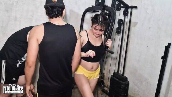 Hot Latina Stepsisters Candy Crush & Candy Kush Share Gym Trainer's Big Cock - Threesome Blowjob & Riding - xxxfiles.com - Brazil on poweredporn.com