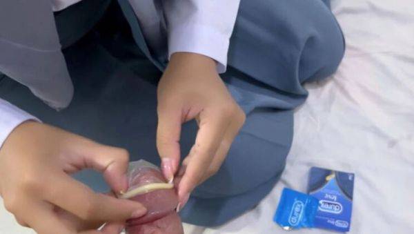 Hot Indonesian Teen Clarelia Fucks Jamsen with Condom - Tight Pussy & Fear of Pregnancy - xxxfiles.com - Indonesia on poweredporn.com