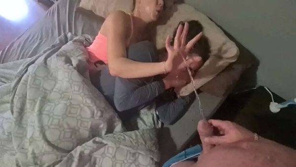 2 Petite Girls Peeing in Bed - Wet Clothes & Undressing After Wake Up Piss - xxxfiles.com on poweredporn.com