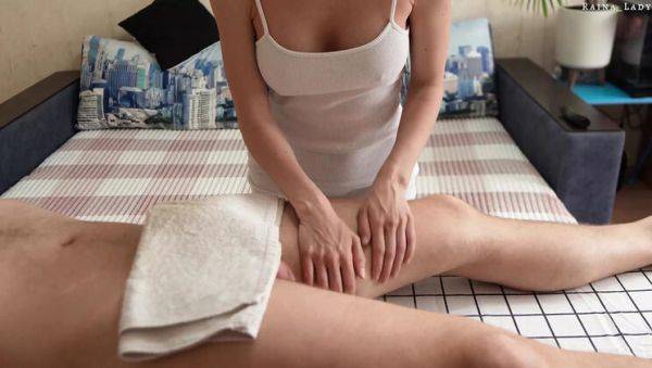 Stepmom Raina Lady Gives Happy Ending Massage with Big Tits - Amateur Handjob - veryfreeporn.com on poweredporn.com