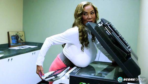 Big Tits Asian Minka Fucks Hard in Office - Blowjob & Cumshot - porntry.com on poweredporn.com