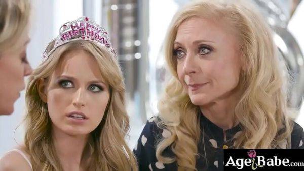 Hot GILF Nina Hartley Licks Pussy with MILF Dee Williams and Teen Scarlett Sage - veryfreeporn.com on poweredporn.com