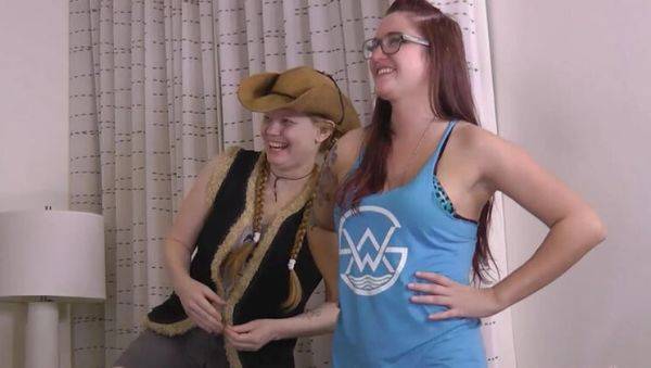 Hot Lesbian Strip Game: Julie & Sassy Get Tied Up & Wild - porntry.com on poweredporn.com