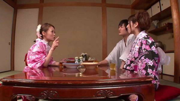 Hot JAV Threesome - Step Sister Fucked Hard While Wife Sleeps Next Door - Yuki Minami, Koi Miyamura, Masakazu Osino - porntry.com - Japan on poweredporn.com