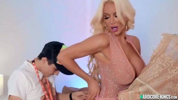 Nicolette Shea's Huge Tits Get Fucked Hard by Young Fan - Blonde MILF Takes Big Cock - xxxfiles.com on poweredporn.com