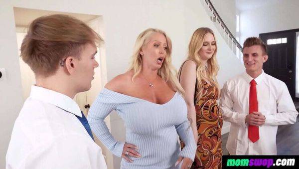 Big Ass Step Moms Reward Their Boys with Hot Orgy After Dinner - Alura Jenson, Audrey Madison - veryfreeporn.com on poweredporn.com