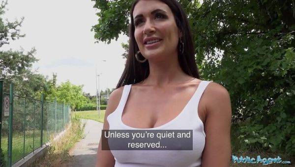 Princess Jas shows off her big Asian tits in public sex for cash - porntry.com - Britain on poweredporn.com