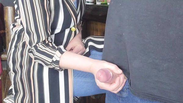 Blonde Stepmom Gives Hot Handjob - Close-Up Action - porntry.com on poweredporn.com