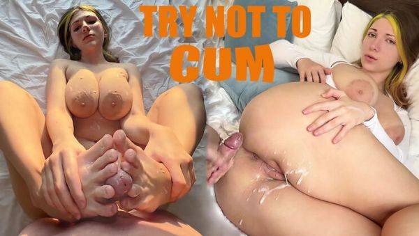Try Not to Cum Challenge - Hottest Russian Teen with Big Tits & Massive Cumshots - porntry.com - Russia on poweredporn.com