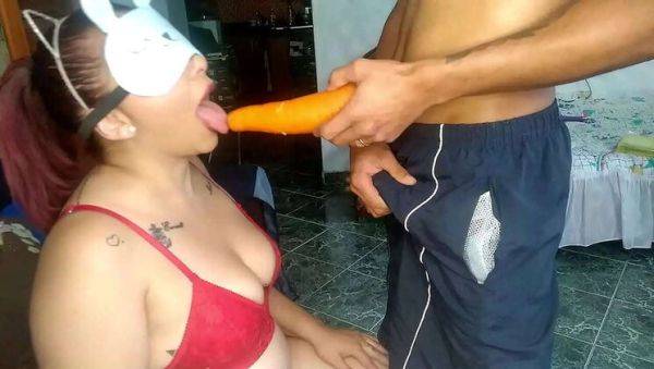 Blindfolded Latina Wife Tricked Into Sucking Cock & Swallowing Cum - Flavor Game Fun! - porntry.com on poweredporn.com