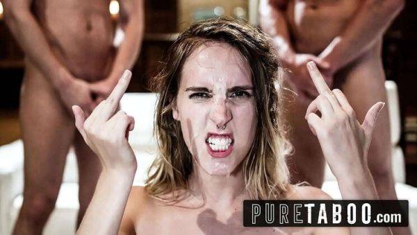 Petite Teen Cadence Lux Gets DP'd by 2 Random Guys After BF Fight - Rough Threesome & Deepthroat - porntry.com on poweredporn.com