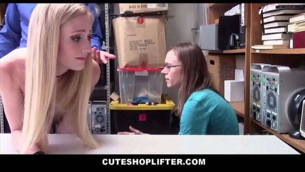 Blonde Teen Emma Starletto Caught Shoplifting - Guard Fucks Her Hard in Front of Boyfriend - porntry.com on poweredporn.com