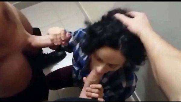 Hot Neighbor Stacy Bloom Sucks Two Big Cocks on Public Stairs - Threesome Fun! - porntry.com - Russia on poweredporn.com