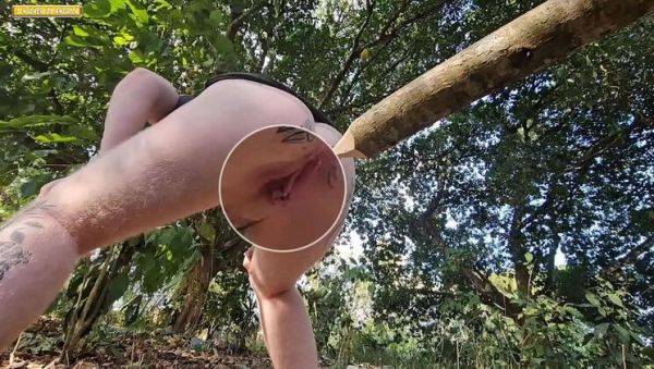 Lorrany Exotica Spreads Tight Pussy in Woods - First Time Public Sex & Pee - porntry.com on poweredporn.com