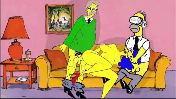 Neighbor Fucks Horny Housewife While Hubby Watches Porn on Couch - porntry.com on poweredporn.com