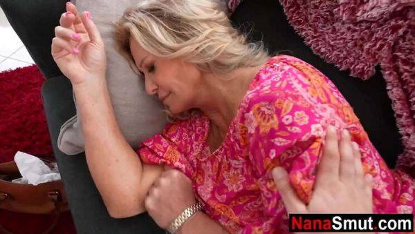 Busty Blonde Step Grandma Sucks Young Step Grandson's Cock - veryfreeporn.com on poweredporn.com