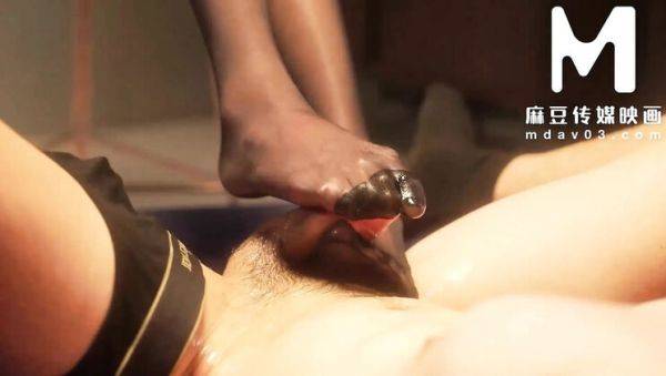 Zhou Ning Asian Footjob Queen with Long Legs in HD BDSM Threesome - porntry.com on poweredporn.com